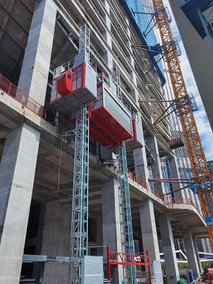 Building Site 4000KG Rack And Pinion Construction Hoist CE Approved