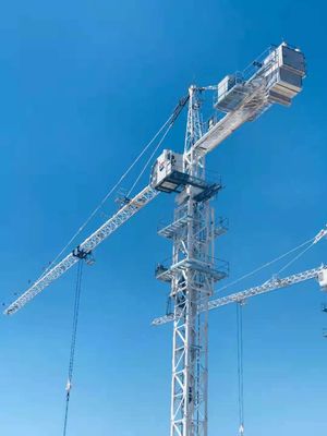 قیمت خوب Topkit Jib 50 متر 6 تن برج ساخت و ساز جرثقیل با قفس تلسکوپی آنلاین
