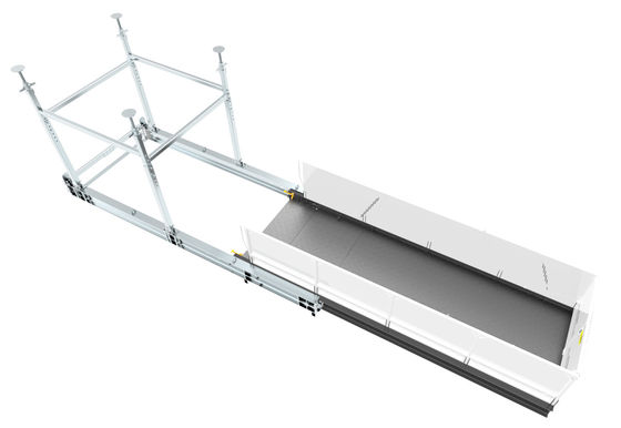 2200mm عرض قابل باز کردن سطح بارگیری مواد برای سایت ساختمانی بلند